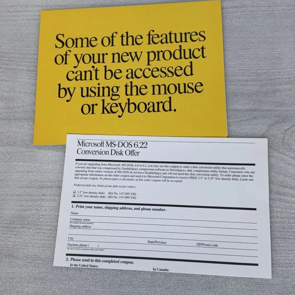 Microsoft MS-DOS 6.22 Operating System Upgrade 3.5